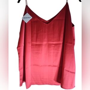 NWT Wantschun Red Womens Cami Top Size Large Romantic Vacation Beach Mobwife